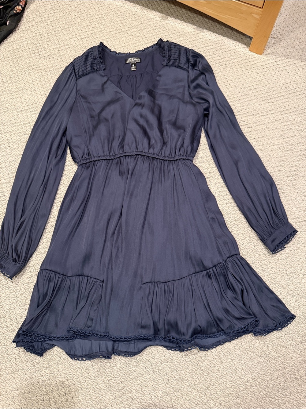 Steve Madden Navy Long Sleeve Mini Dress